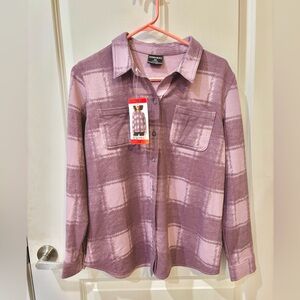Costco brand plum plaid flannel